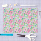Preppy Palm Beach Print Pink und Green Blume Seidenpapier (Handwerk)