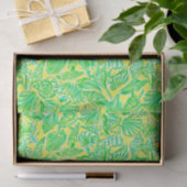 Preppy Palm Beach Print Yellow & Green Seashells Seidenpapier (Geschenk)