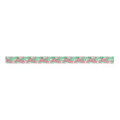 Preppy Palm Beach Tropical Blume Muster Ripsband (Vorderseite)