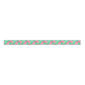 Preppy Palm Beach Tropical Blume Muster Ripsband (Vorderseite)