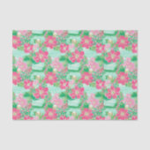 Preppy Palm Beach Tropical Blume Muster Seidenpapier (Vorderseite)