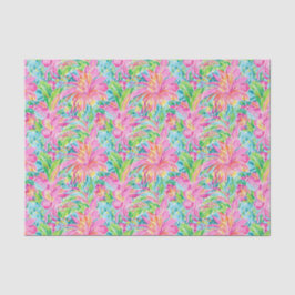 Preppy Palm Beach Tropical Blume Muster Seidenpapier