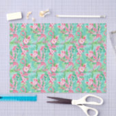 Preppy Palm Beach Tropical Blume Muster Seidenpapier (Handwerk)