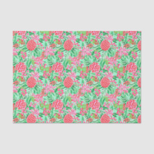 Preppy Palm Beach Tropical Blume Muster Seidenpapier