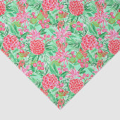 Preppy Palm Beach Tropical Blume Muster Seidenpapier (Ausschnitt)