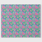 Preppy Palm Beach Tropical Turtles Pattern Geschenkpapier (Flach)