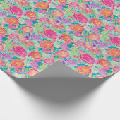 Preppy Palm Beach Tropical Turtles Pattern Geschenkpapier (Ecke)