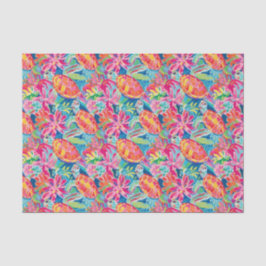Preppy Palm Beach Tropical Turtles Pattern Seidenpapier