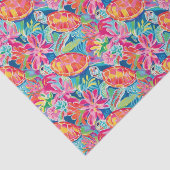 Preppy Palm Beach Tropical Turtles Pattern Seidenpapier (Ausschnitt)