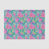 Preppy Palm Beach Tropical Turtles Pattern Seidenpapier (Vorderseite)