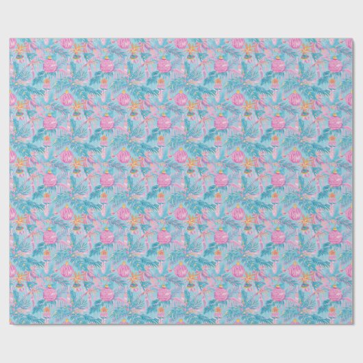 Preppy Palm Beach Weihnachtsbäume & Ornamente Geschenkpapier (Flach)