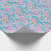 Preppy Palm Beach Weihnachtsbäume & Ornamente Geschenkpapier (Ecke)