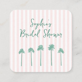 Preppy Palm Springs Bridal Shower QR Code RSVP Begleitkarte
