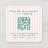 Preppy Palm Springs Bridal Shower QR Code RSVP Begleitkarte (Vorderseite)