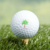 Preppy Palm Tree Custom Carbon Fibre Golfball (Insitu T-Shirt)