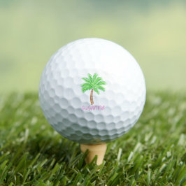 Preppy Palm Tree Custom Carbon Fibre Golfball