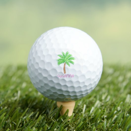 Preppy Palm Tree Custom Carbon Fibre Golfball (Insitu T-Shirt)