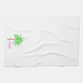 Preppy Palm Tree Personalisiert Geschirrtuch (Horizontal)