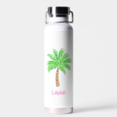 Preppy Palm Tree Personalized  Trinkflasche (Rückseite)