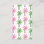 Preppy Palm Trees Business oder Contact Cards Visitenkarte (Rückseite)