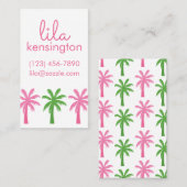 Preppy Palm Trees Business oder Contact Cards Visitenkarte (Vorne/Hinten)