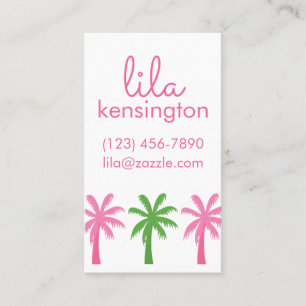 Preppy Palm Trees Business oder Contact Cards Visitenkarte