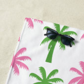 Preppy Palm Trees Mit Monogramm Beach Handtuch (Beispiel)