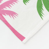 Preppy Palm Trees Mit Monogramm Fleece Blanket (Ecke)