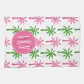 Preppy Palm Trees Mit Monogramm Küchentücher (Horizontal)