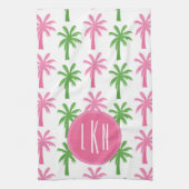 Preppy Palm Trees Mit Monogramm Küchentücher (Vertikal)