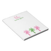 Preppy Palm Trees Personalisiert Notepad Notizblock (angewinkelt)