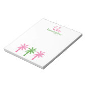 Preppy Palm Trees Personalisiert Notepad Notizblock (Rotiert)