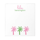 Preppy Palm Trees Personalisiert Notepad Notizblock (Vorderseite)