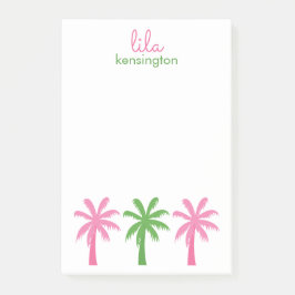Preppy Palm Trees Personalisiert Post-it Notepad Klebezettel