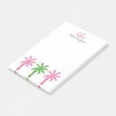 Preppy Palm Trees Personalisiert Post-it Notepad Post-it Klebezettel (angewinkelt)