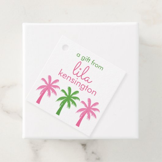 Preppy Palm Trees Personalisierte Geschenke oder L Geschenkanhänger (Beispiel)