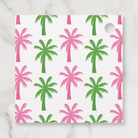 Preppy Palm Trees Personalisierte Geschenke oder L Geschenkanhänger (Rückseite)
