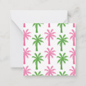 Preppy Palm Trees Personalisierte Geschenkkarte Mitteilungskarte (Rückseite)