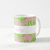 Preppy Palms personalisierte Mug Kaffeetasse (VorderseiteRechts)