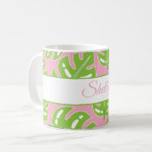Preppy Palms personalisierte Mug Kaffeetasse (Vorderseite Links)