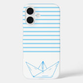 Preppy Paper Sailboat Case-Mate iPhone Hülle (Rückseite)