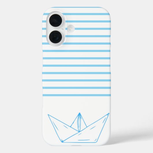 Preppy Paper Sailboat Case-Mate iPhone Hülle (Rückseite)