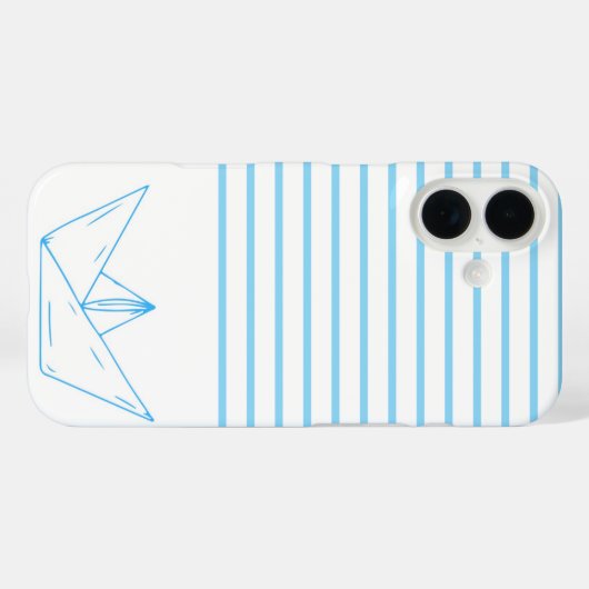 Preppy Paper Sailboat Case-Mate iPhone Hülle (Rückseite (Horizontal))