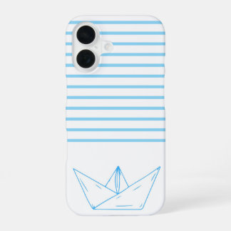 Preppy Paper Sailboat iPhone 16 Hülle