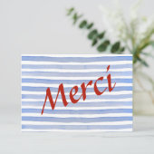 Preppy Parisian Dankeskarte (Stehend Vorderseite)