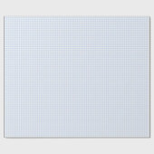 Preppy Pastel blue Gingham Wrapping Paper Geschenkpapier (Flach)