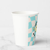 Preppy Pastel Blue Y2K Retro Birthday Paper Plate Pappbecher (Rechts)