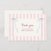 Preppy Pastel Brautparty Summer Soiree Dankeskarte (Vorne/Hinten)