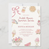 Preppy Pastel Brautparty Summer Soiree Einladung (Vorderseite)