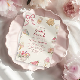 Preppy Pastel Bridal Brunch Einladung